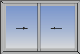 Double Horizontal Sliding Sash with Narrow Interlocking Profile