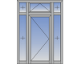 S61-SINGLE LEAF DOOR WITH FANLIGHT AND FIXED LIGHTS