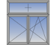 S61-SINGLE TILT & TURN WITH SIDE-HUNG CASEMENT AND FANLIGHT